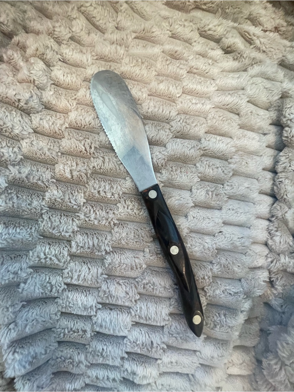 Cutco Silver Blade with Black Handle Accent